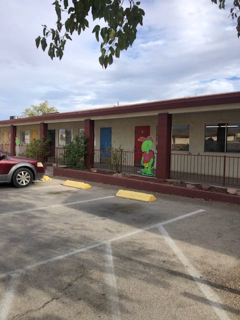 We gave a makeover to this Lutheran Church school. We redid the bathroom and flooring as well as painted the cabinets and doors.