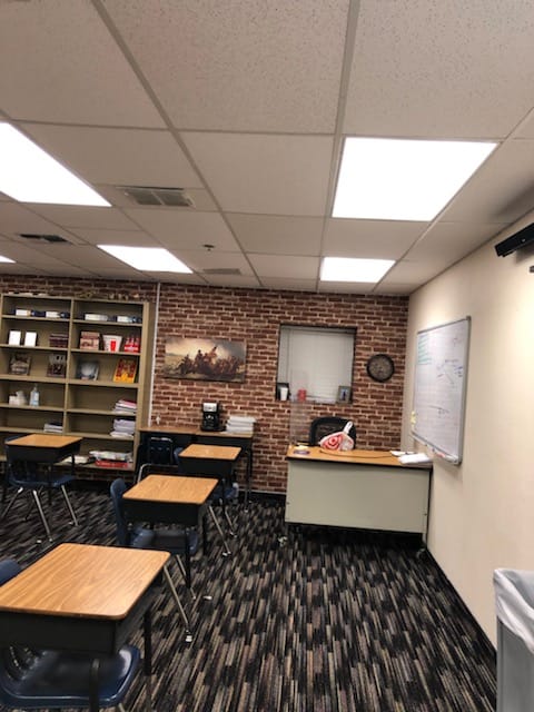 Replaced Drywall & Ceiling Tiles | Replaced, Polished & Waxed Floors at this school in Houston, TX