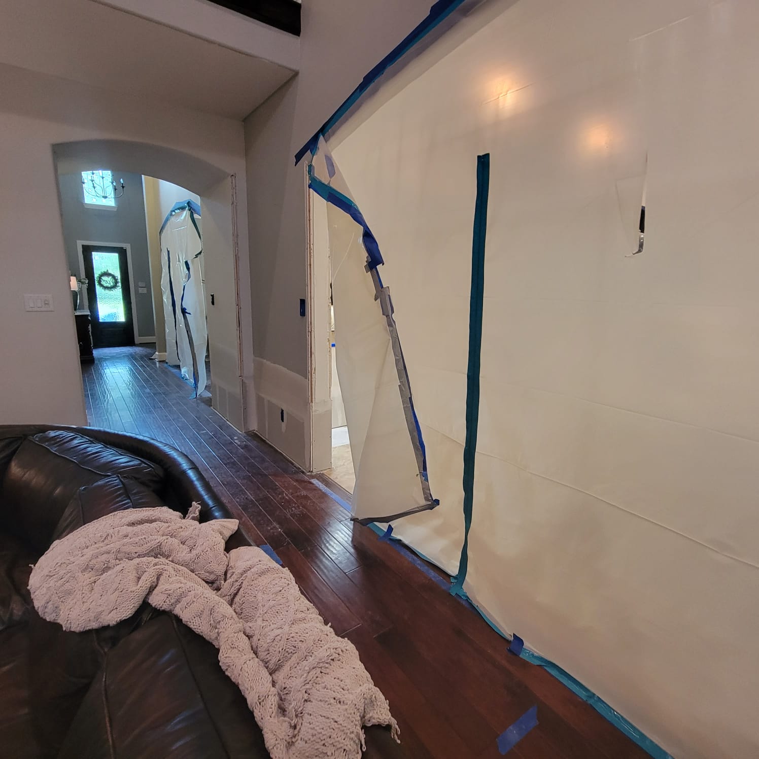 Installing New Drywall after 2\' Ripped Out Due to Water Damage