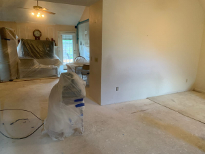 Rebuilding process after a water leak in Houston, TX