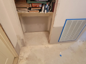 Rebuilding process after a water leak in Houston, TX