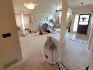 Rebuilding process after a water leak in Houston, TX